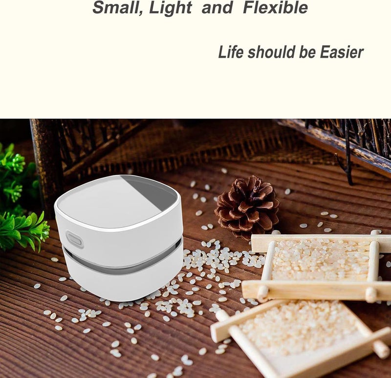 Vishui Upgraded Desk Vacuum Cleaner, Handheld Vacuum Cordless, USB Charging Mini Desk Vacuum, Table Dust Crumb Sweeper for Home, Office, School, Cars etc. - Image 5
